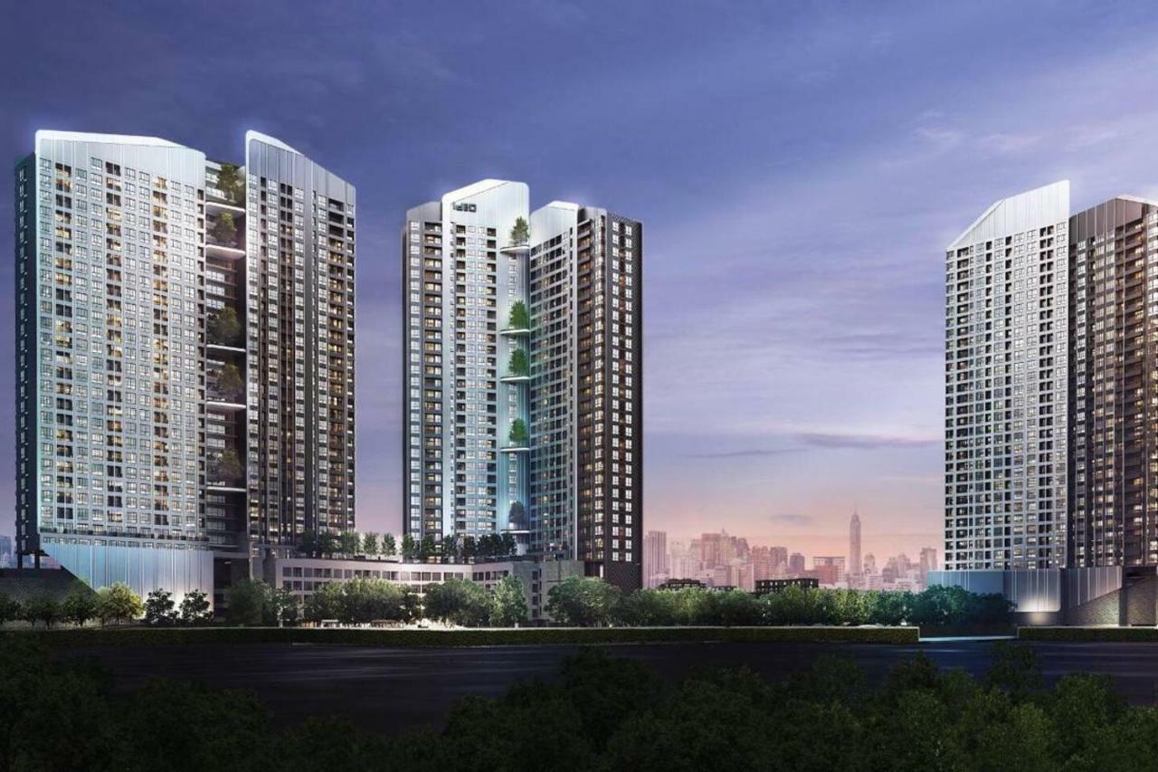 Ideo O2网红泳池 32F Skyline view Bitec BTS Bangna400米 Apartament Bangkok Zewnętrze zdjęcie